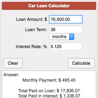 Nfcu Used Car Loan Calculator